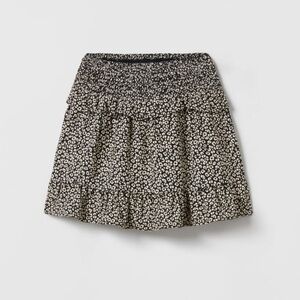 Zara Ruffled Print Skirt